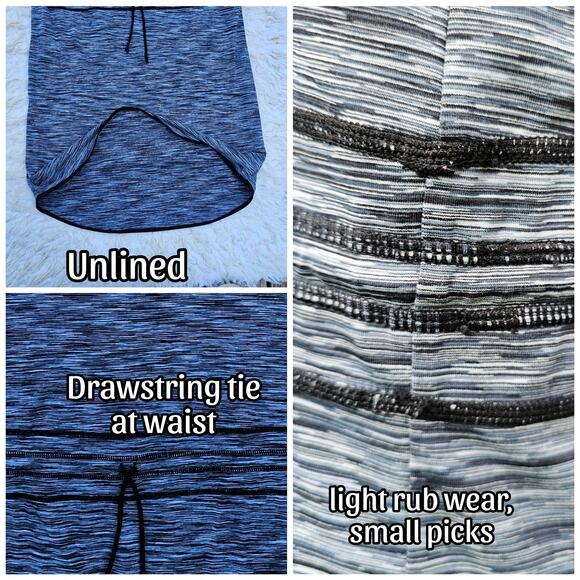 Activewear Dress Athleta Paddle Out Size M Blue Black Space Dye Stretch Tank - Picture 6 of 9